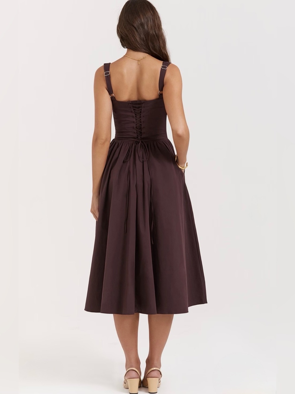 House of cb Tatiana rich brown midi sundress - Picture 8 of 16